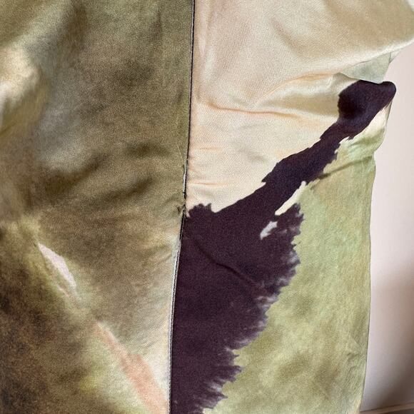 AMUR One-Shoulder Green and Cream Mini Dress - Picture 13 of 13